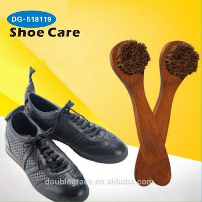 Long Handle Maple Wooden Dance Shoe Cleaning Polish Shine Brush Horsehair Shoe Brush